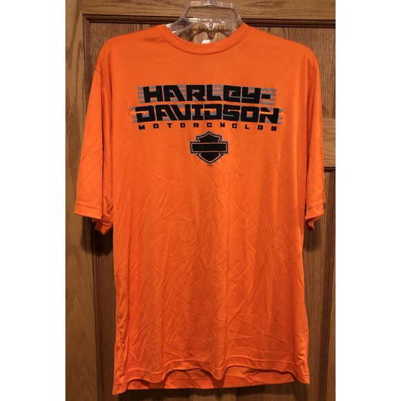 Harley-Davidson Other - Harley Davidson Mens Large Orange Short Sleeve Shirt T Shirt